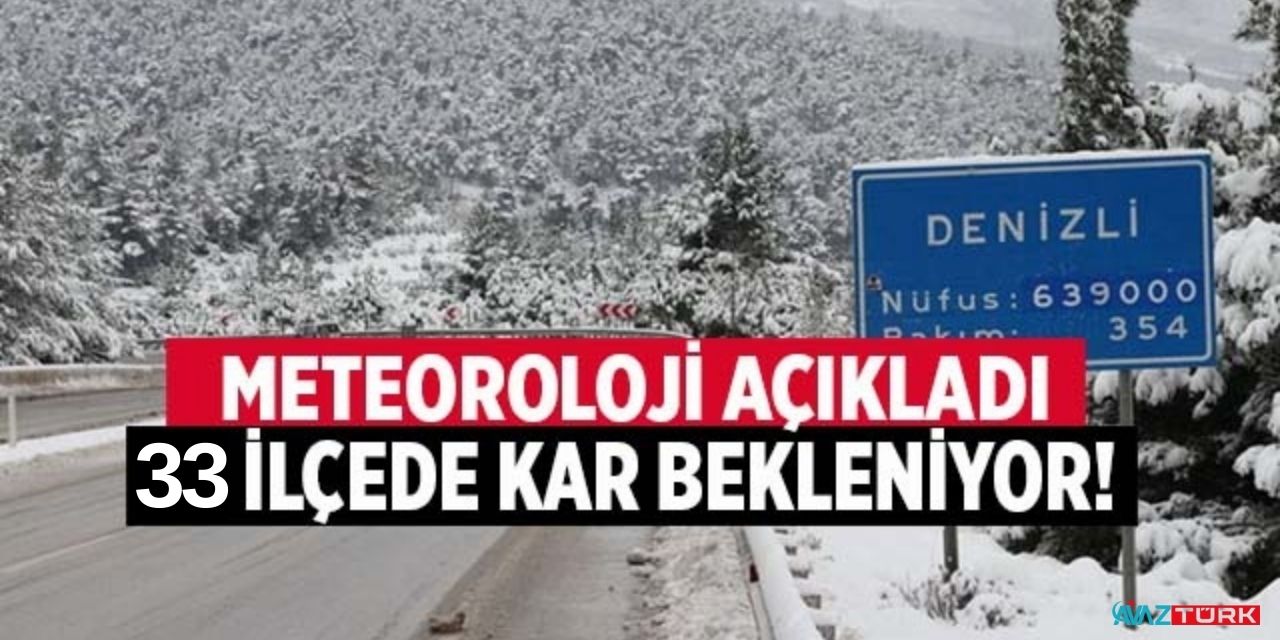 Beklenen uyarı Meteoroloji den geldi O 33 ile şiddetli kar yağışı