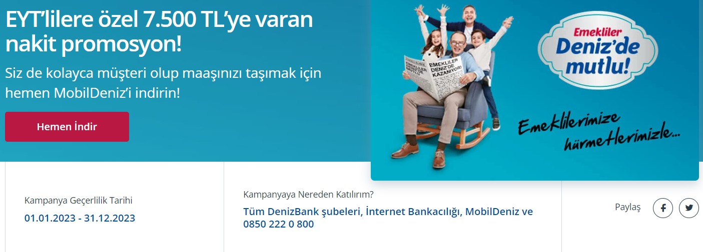 Eyt Lilere Zel Ilk Promosyon M Jdesi Denizbank Tan Geldi Emekli