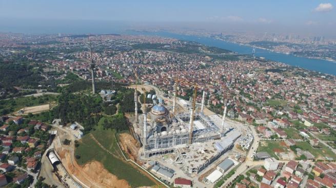 Çamlıca Cami'nde dev kubbenin beton dökme işlemi başladı 8
