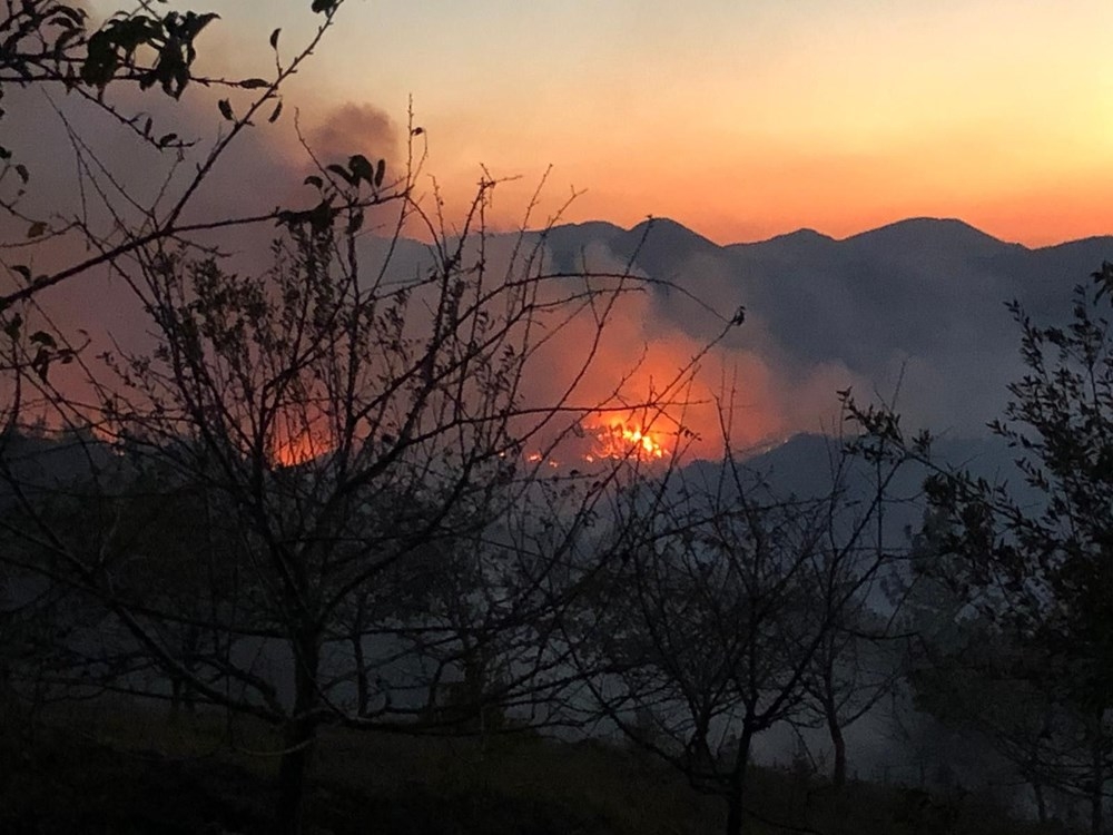 Adana Kozan'daki orman yangını sürüyor 9