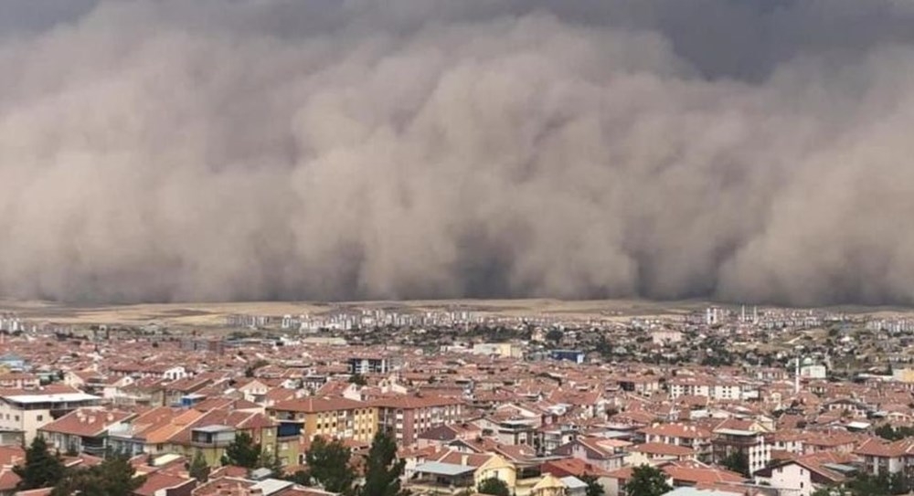 Ankara'daki kum fırtınasına dair yeni görüntüler geldi! 3