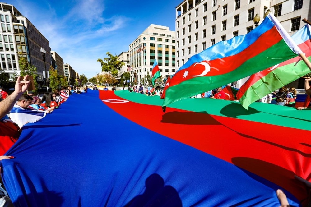 Beyaz Saray önünde Azerbaycan'a destek mitingi! 2