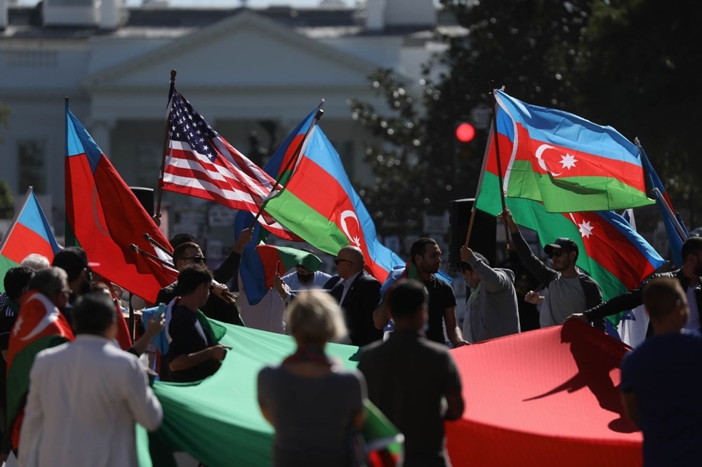Beyaz Saray önünde Azerbaycan'a destek mitingi! 4