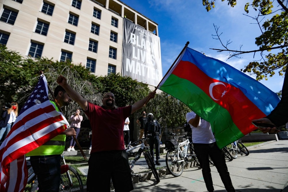 Beyaz Saray önünde Azerbaycan'a destek mitingi! 5