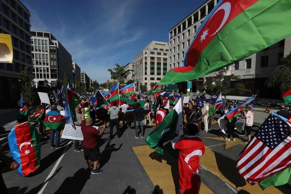 Beyaz Saray önünde Azerbaycan'a destek mitingi! 8