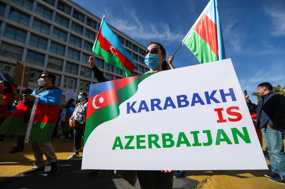 Beyaz Saray önünde Azerbaycan'a destek mitingi! 9