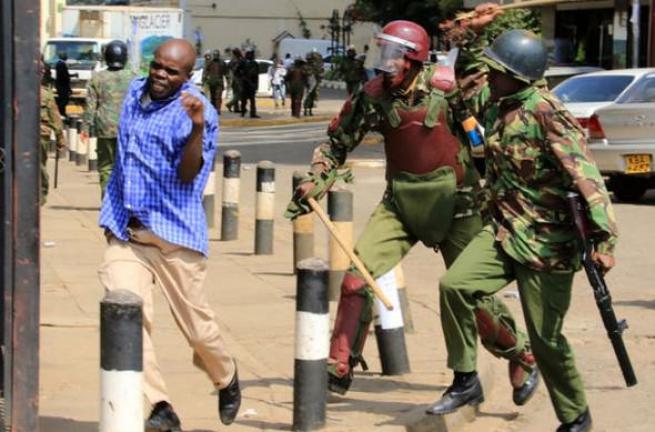 Kenya polisinden sert müdahale 1