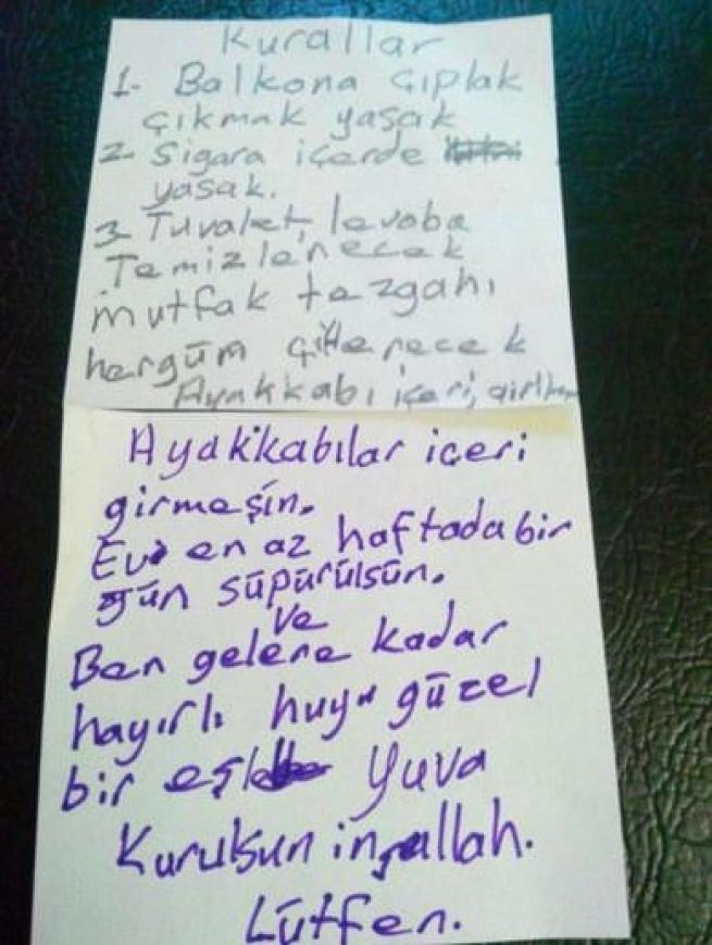 Anne babaların çocuklarına bıraktıkları eğlenceli mesajlar 32