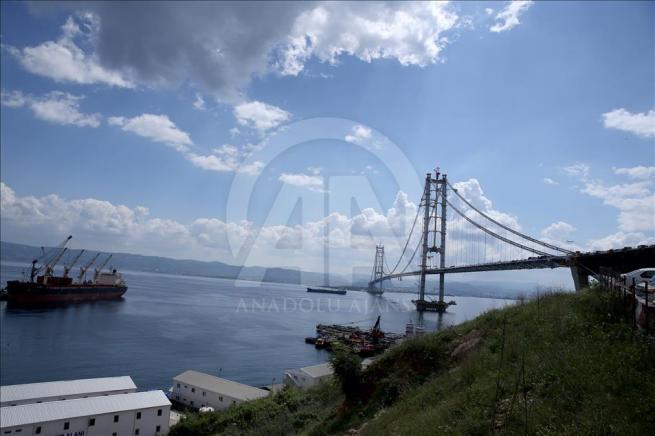 İzmit Körfez Geçişi Asma Köprüsü'nde sona doğru 6