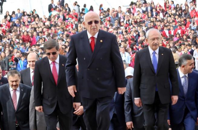 Anıtkabir'deki 23 Nisan törenine bu kareler damga vurdu . 13