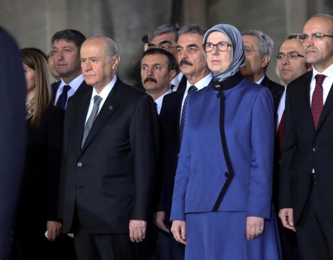 Anıtkabir'deki 23 Nisan törenine bu kareler damga vurdu . 9