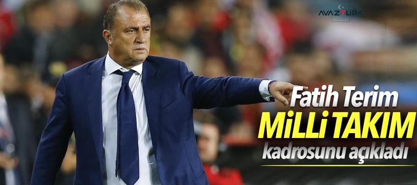 Fatih Terim milli takım kadrosunu açıkladı