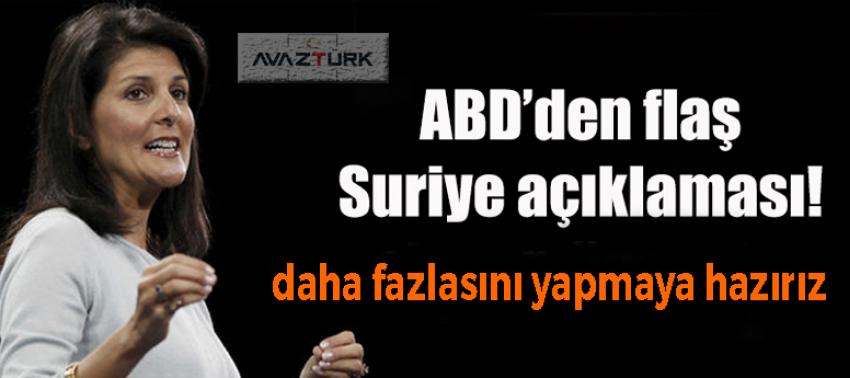 ABD'den kritik 'Suriye' açıklaması!