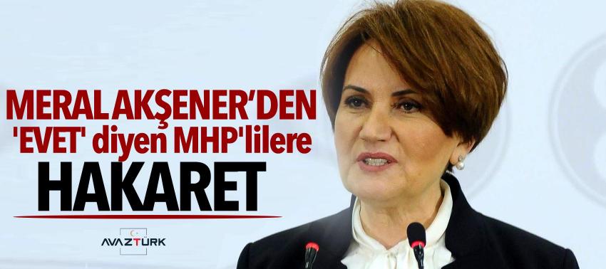 Meral Akşener'den 'evet' diyen MHP'lilere hakaret