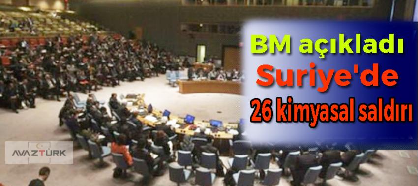BM açıkladı: Suriye'de 26 kimyasal saldırı!