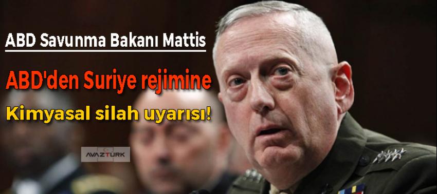 ABD'den Suriye rejimine kimyasal silah uyarısı!