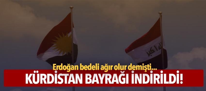 Kerkük'te Kürdistan bayrağı indirildi!