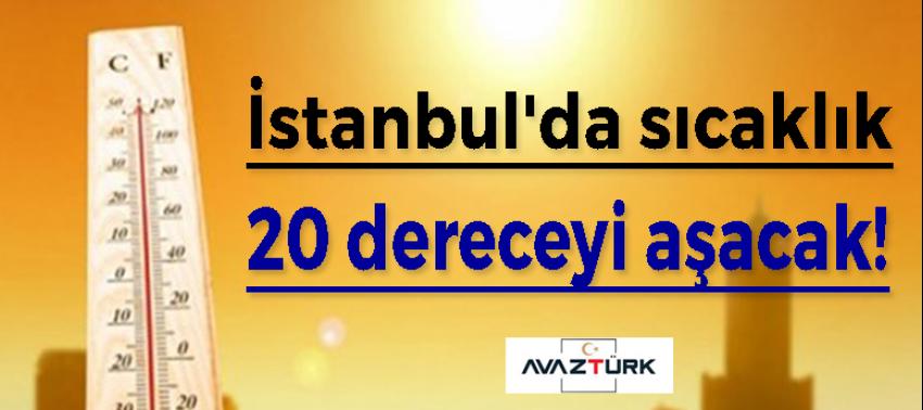 İstanbul'da sıcaklık 20 dereceyi aşacak!