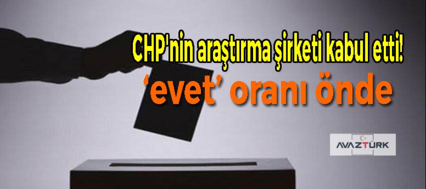 CHP'ye yakın araştırma şirketi de kabul etti: 'Evet' önde