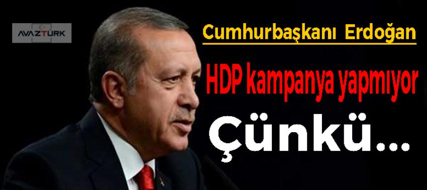 Erdoğan: HDP kampanya yapmıyor çünkü...