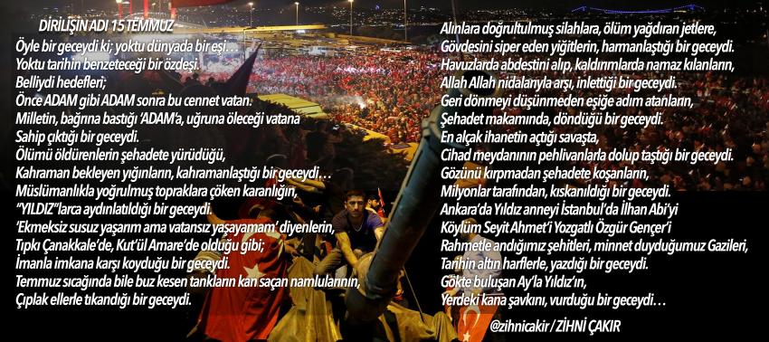 Diriliş'in adı 15 Temmuz'sa 16 Nisan'da 'şahlanış'tır