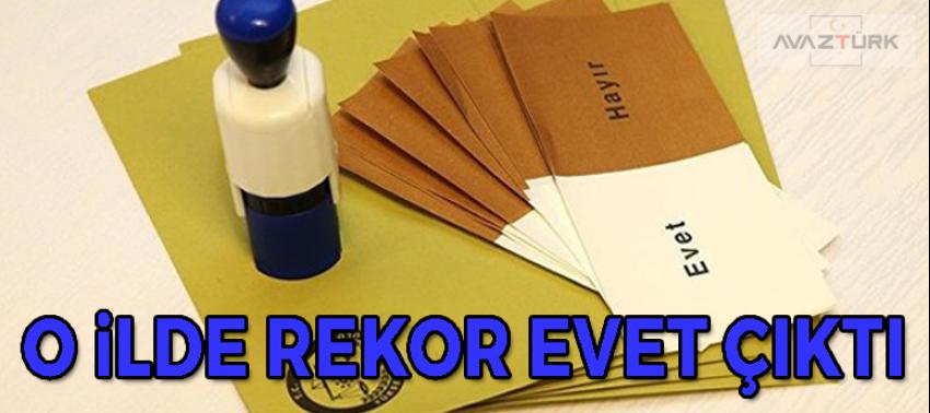 Rekor evet oyu Bayburt'tan çıktı!