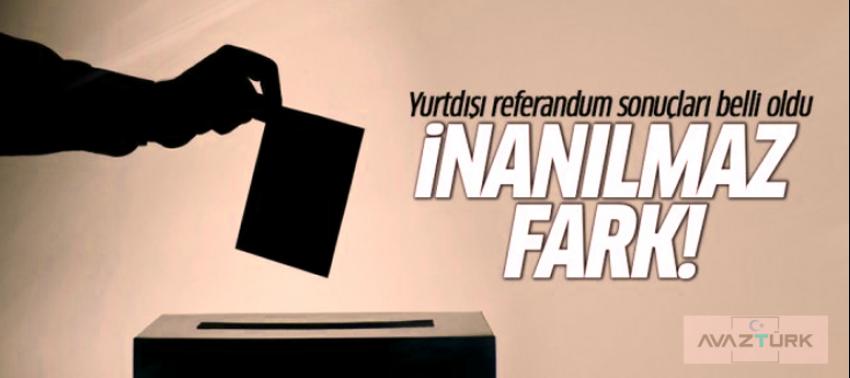 Yurt dışı referandum sonuçları! Büyük fark...
