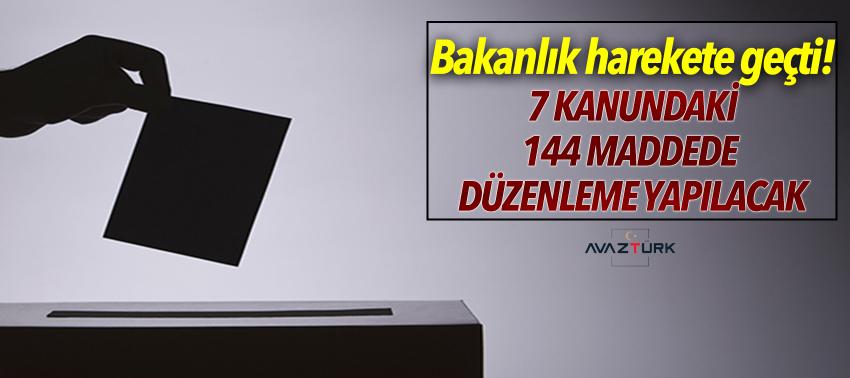 Bakanlık harekete geçti! 7 kanundaki 144 maddede düzenleme yapılacak