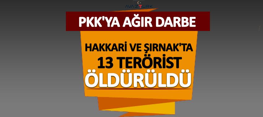 Hakkari ve Şırnak'ta PKK'ya ağır darbe!