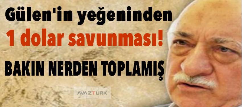 Gülen'in yeğeninden ilginç 1 dolar savunması!
