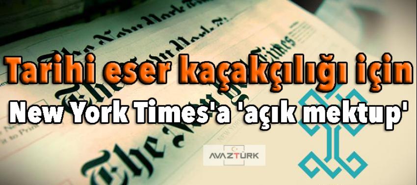 Tarihi eser kaçakçılığı için New York Times'a 'açık mektup'