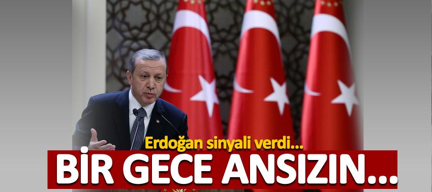 Cumhurbaşkanı Erdoğan'dan operasyon sinyali