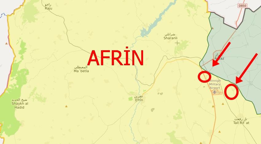 Türk topçuları Afrin'i vuruyor!
