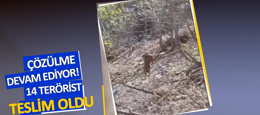 PKK vurgun yedi! 14 terörist teslim oldu