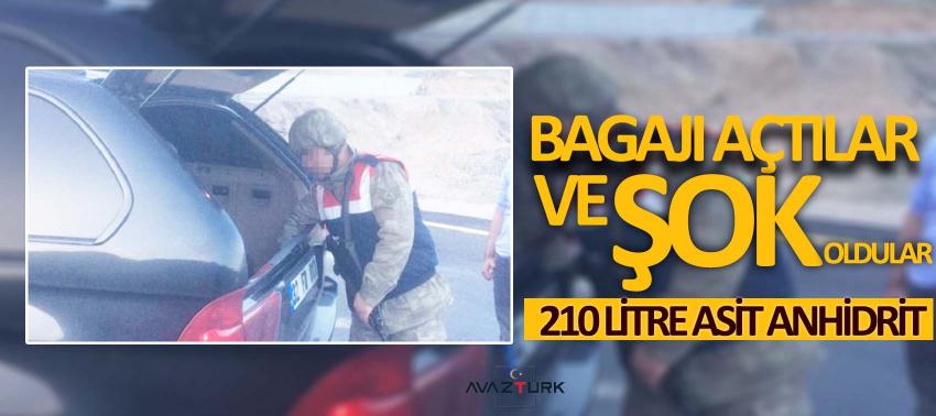 Van'da 210 litre asit anhidrit ele geçirildi