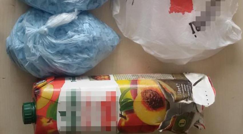 Meyve suyu kutusunda uyuşturucu