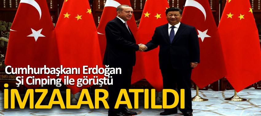 Cumhurbaşkanı Erdoğan Şi Cinping ile görüştü
