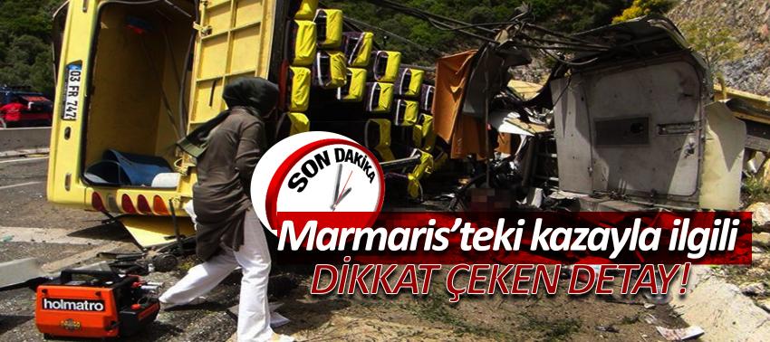 Son dakika: Marmaris’teki kazayla ilgili dikkat çeken detay!