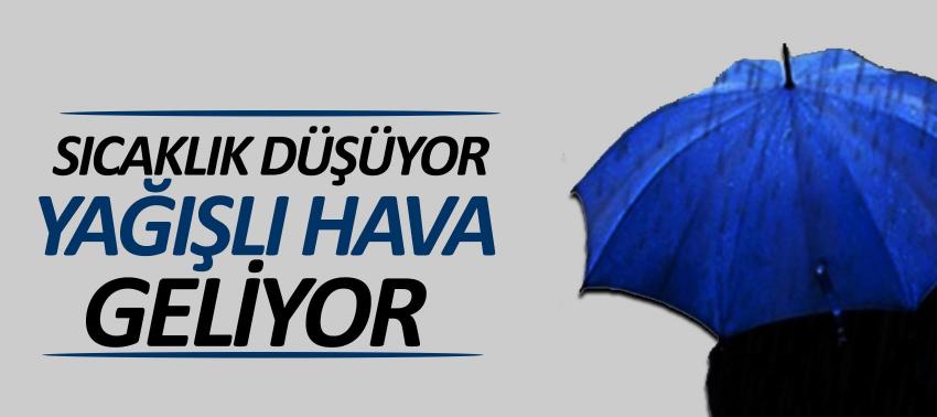 Sıcaklık düşüyor yağışlı hava geliyor