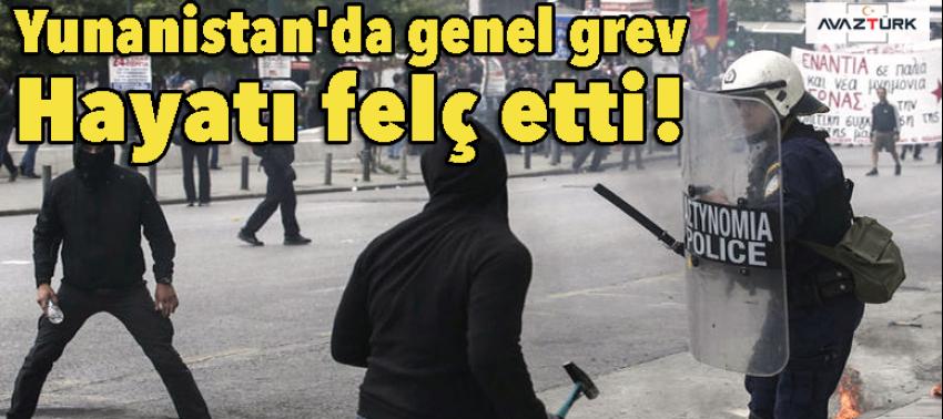 Yunanistan'da genel grev hayatı felç etti!