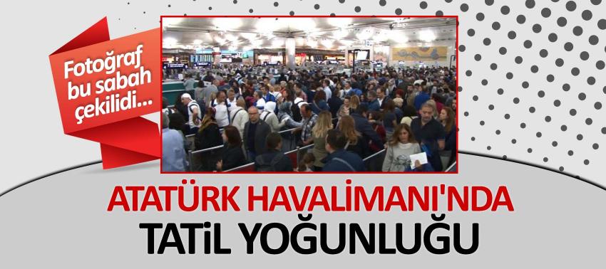 Atatürk Havalimanı'nda tatil yoğunluğu