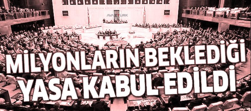 Yeniden yapılandırma teklifi yasalaştı