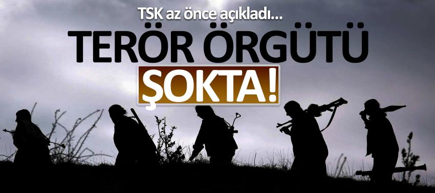TSK az önce açıkladı… Terör örgütü şokta!