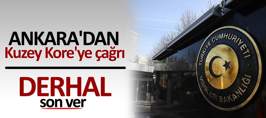 Ankara'dan Kuzey Kore'ye çağrı: 'Provokatif davranışlara son ver'