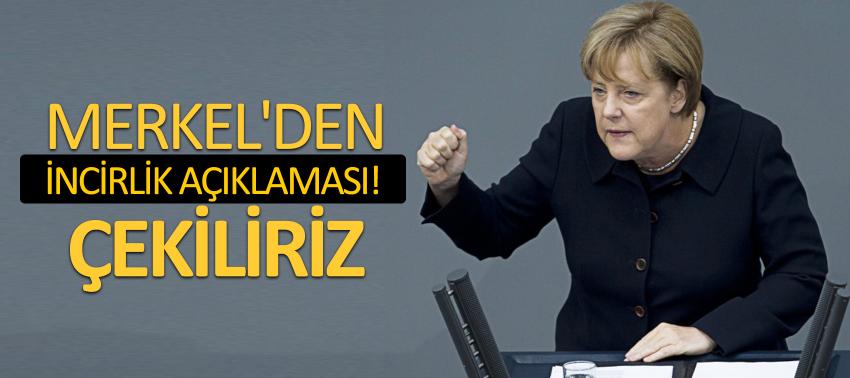 Angela Merkel'den İncirlik açıklaması!