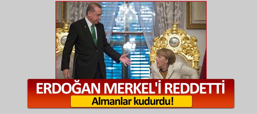 Erdoğan Merkel'i reddetti, Almanlar kudurdu!