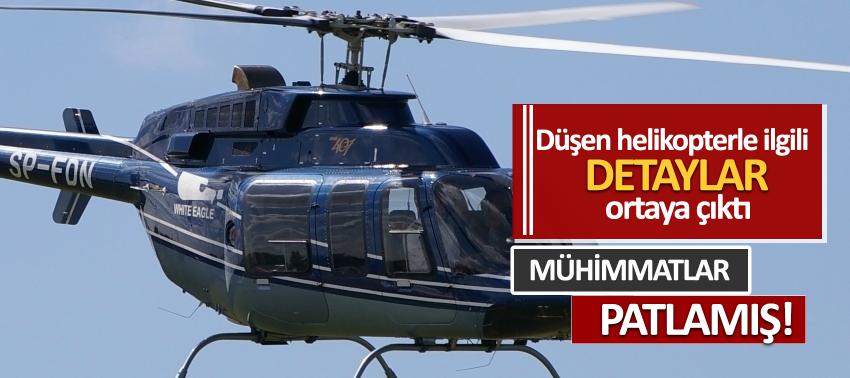 Düşen helikopterle ilgili detaylar ortaya çıktı