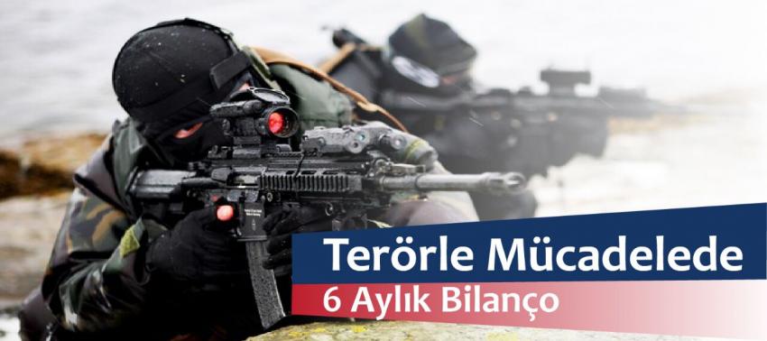 Terör örgütüyle mücadelede 6 aylık bilanço