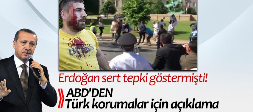 Erdoğan'ın tepkisine ABD'den açıklama