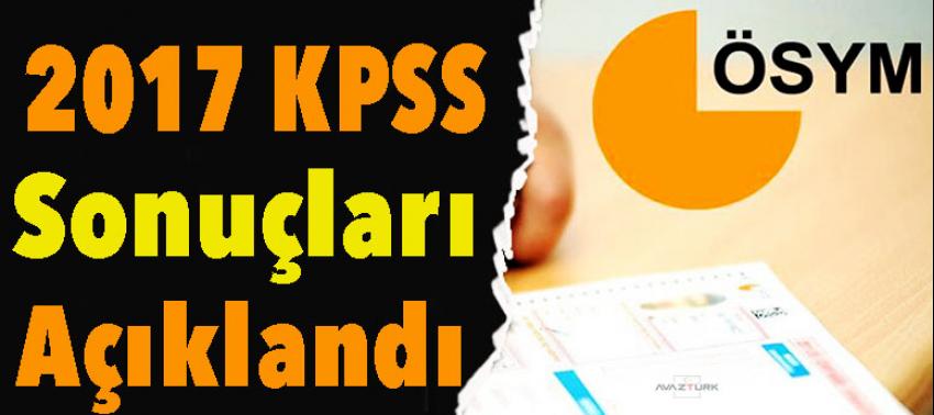 2017 KPSS sonuçları açıklandı